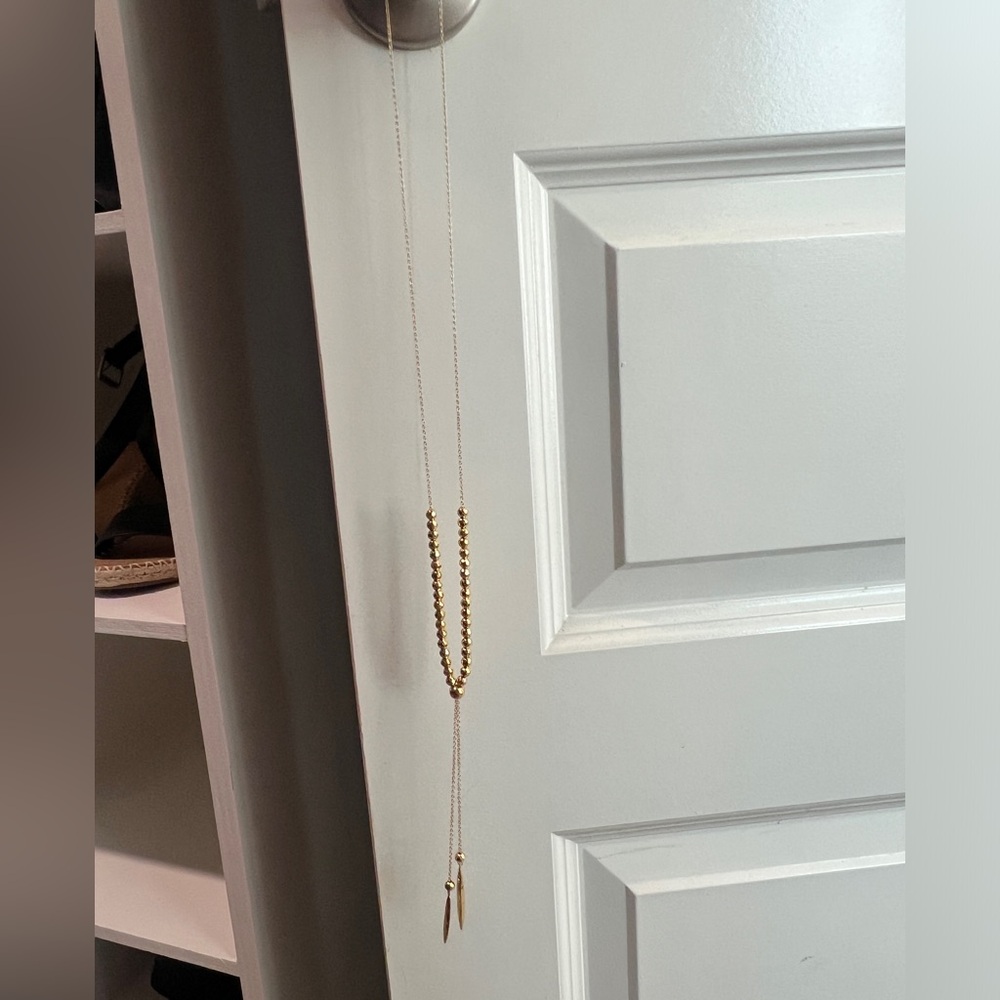 Gorjana Adjustable gold beaded Necklace